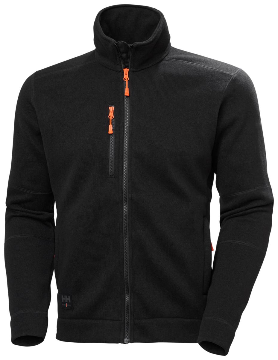 Fleecejacka Helly Hansen Kensington 72250 - FLEECEJACKA HH 72250-990 STICKAD KENSINGTON SVART 4XL