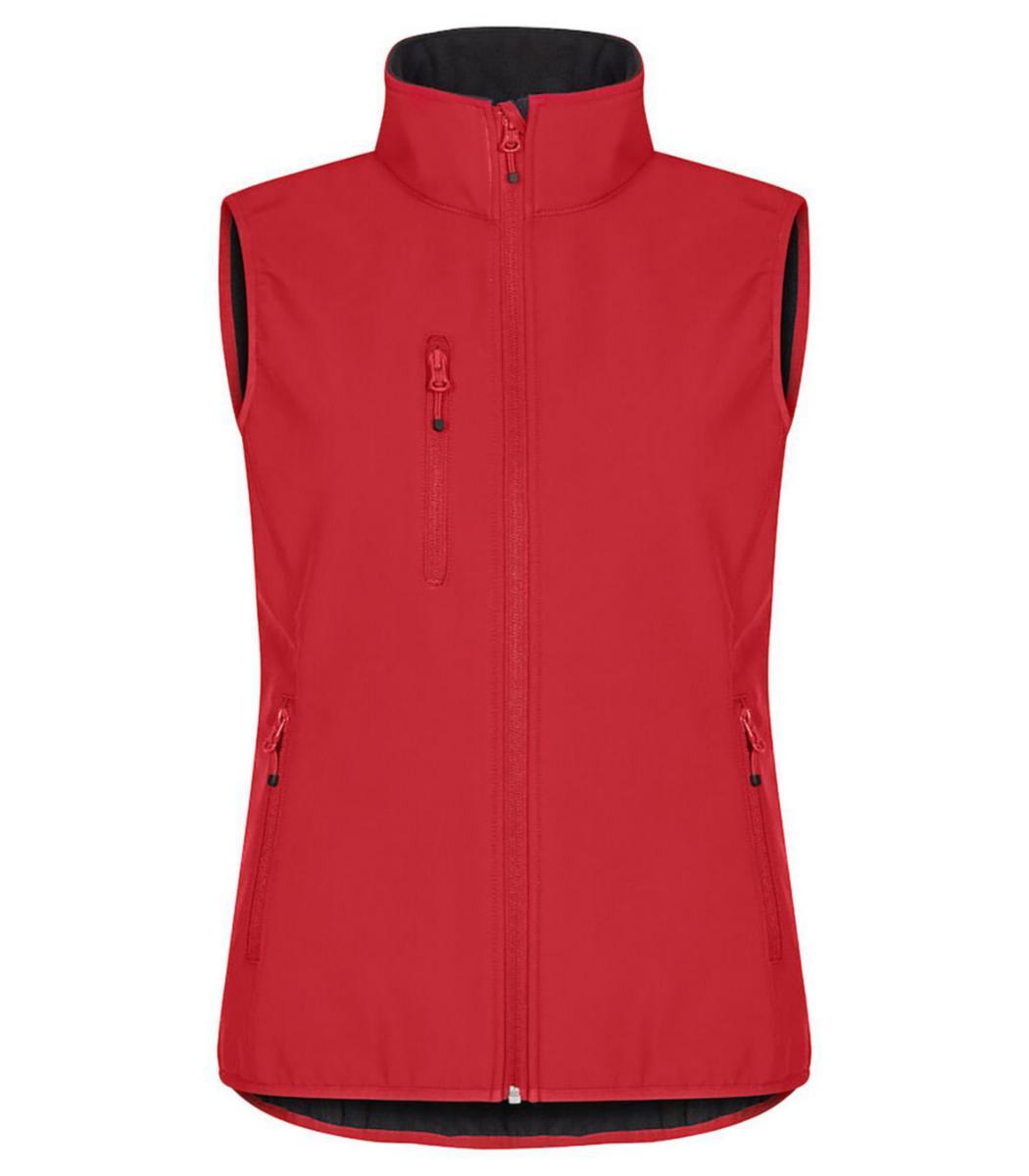 Väst Clique 0200916 Classic Softshell Dam - VÄST CLIQUE 0200916 CLASSIC DAM SOFTSHELL RÖD STL S