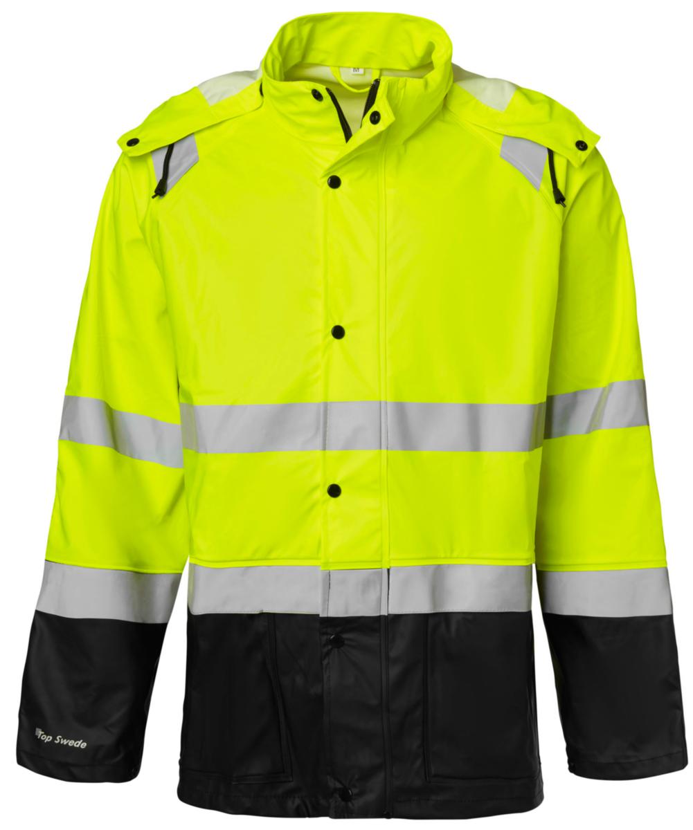Regnjacka Top Swede 180 - REGNJACKA TOPSWEDE 180 VARSEL KLASS.3 GUL/SVART STL L
