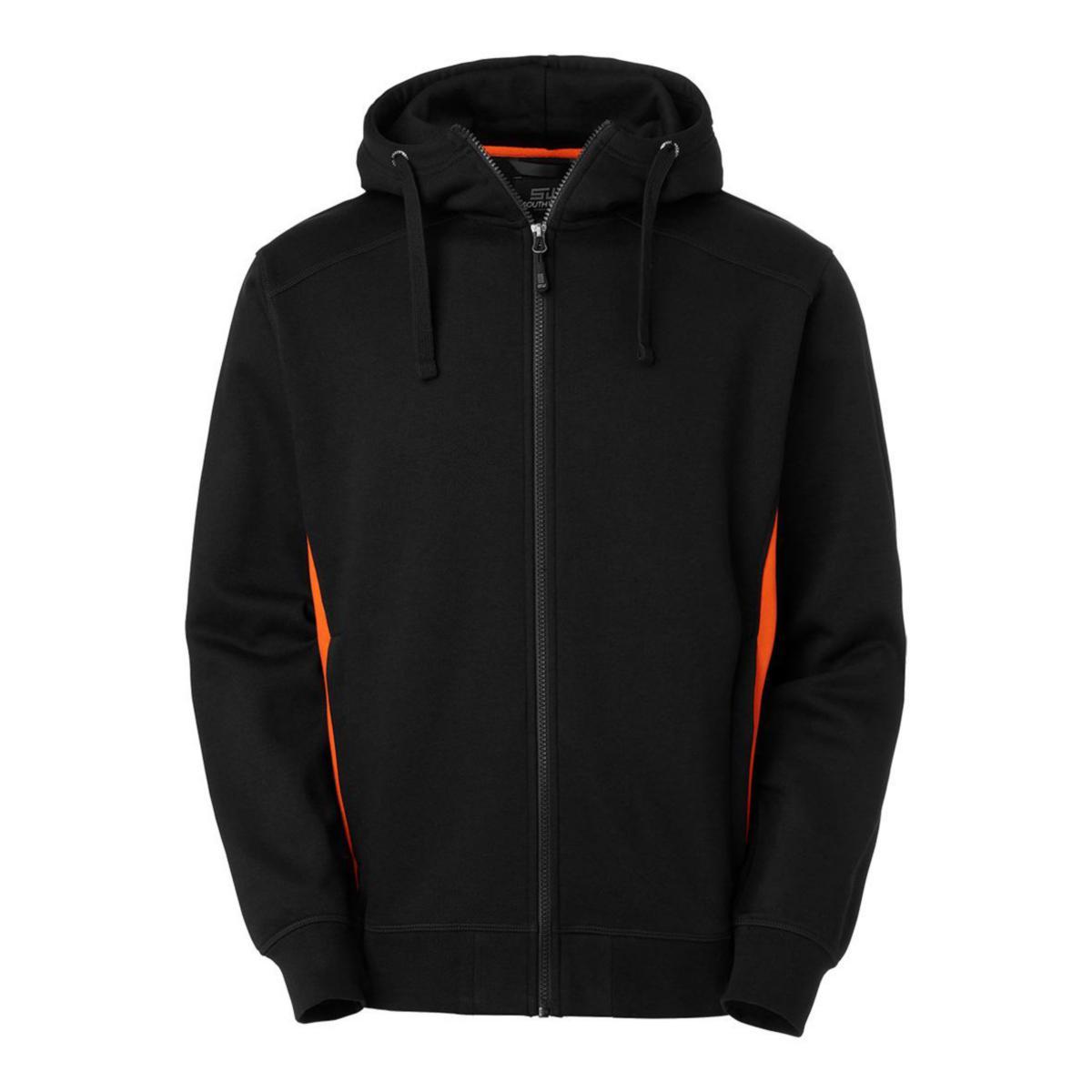 Huvtröja South West Franklin 225 - HUVTRÖJA SOUTH WEST FRANKLIN 225 HELZIP SVART/ORANGE L
