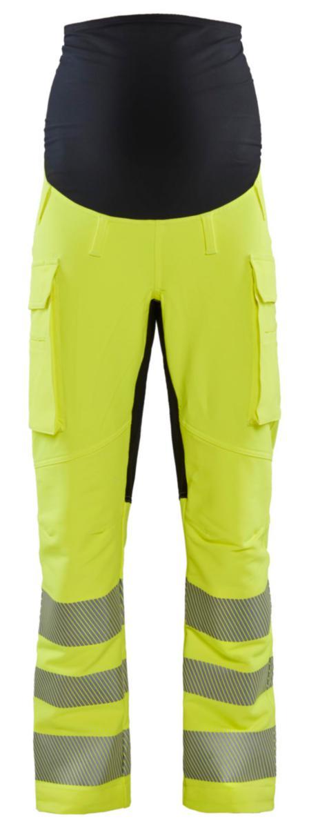 Gravidbyxa/Mammabyxa Blåkläder 7100-1642 - GRAVIDBYXA BLK 7100-1642 GU/SV VARSEL KL2 STRETCH STL L