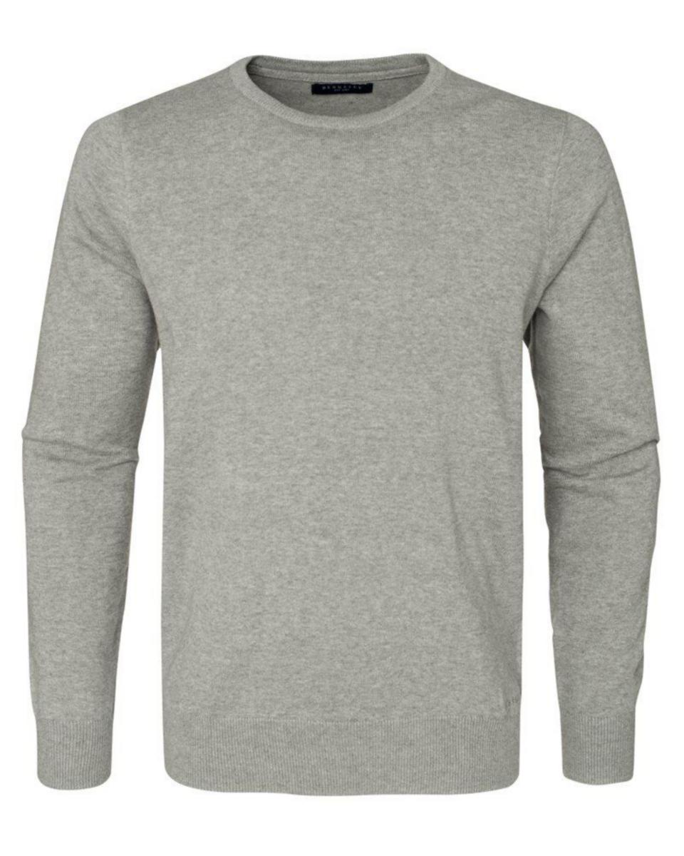 Tröja Berkeley Brockton 1611 - TRÖJA BROCKTON 1611 ROUND NECK LJUSGRÅ 5XL