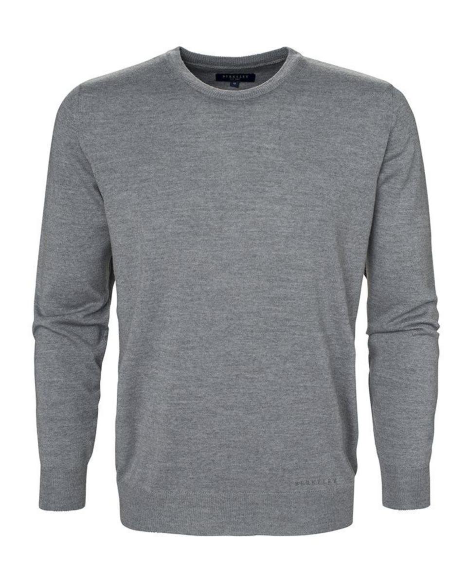 Tröja Berkeley Wilton 1722 - TRÖJA WILTON CREW NECK 1722 MERINO GRÅ MELERAD M