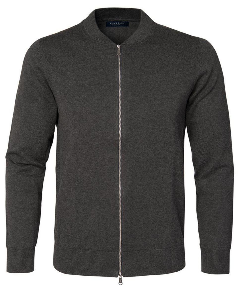 Tröja Berkeley Brockton 1962 - TRÖJA BROCKTON FULL ZIP 1962 MÖRKGRÅ 3XL