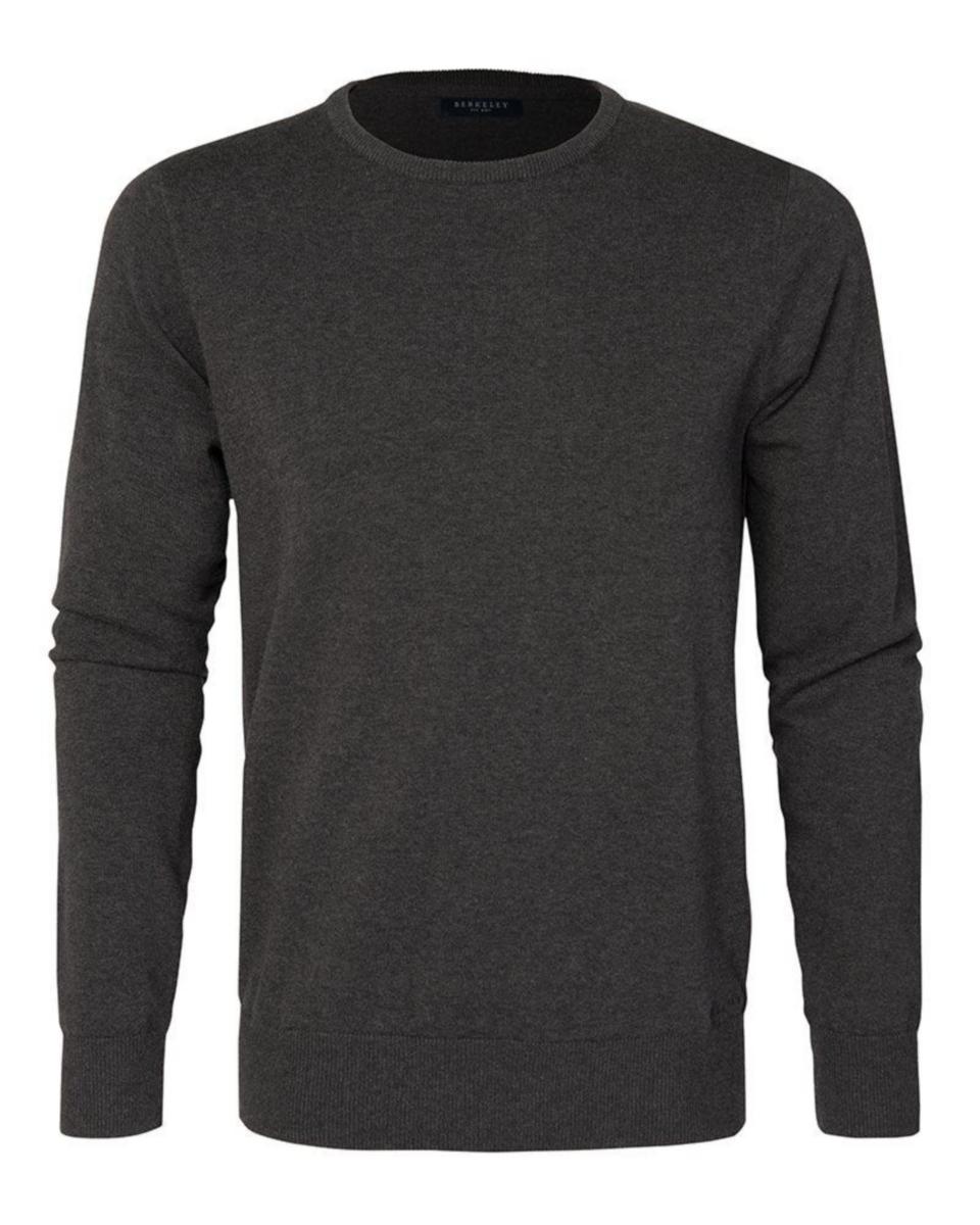 Tröja Berkeley Brockton 1611 - TRÖJA BROCKTON 1611 ROUND NECK MÖRKGRÅ 5XL