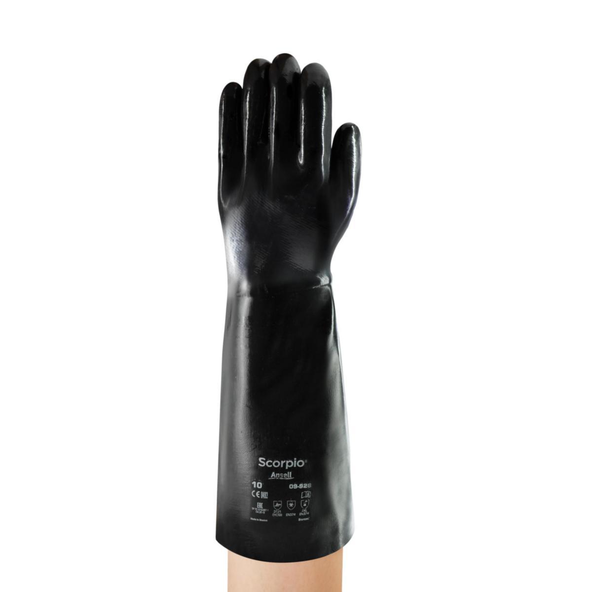 Kemskyddshandske Ansell 09-928 - HANDSKE ANSELL ALPHATEC 09-928 NEOPREN 450 MM STL 10