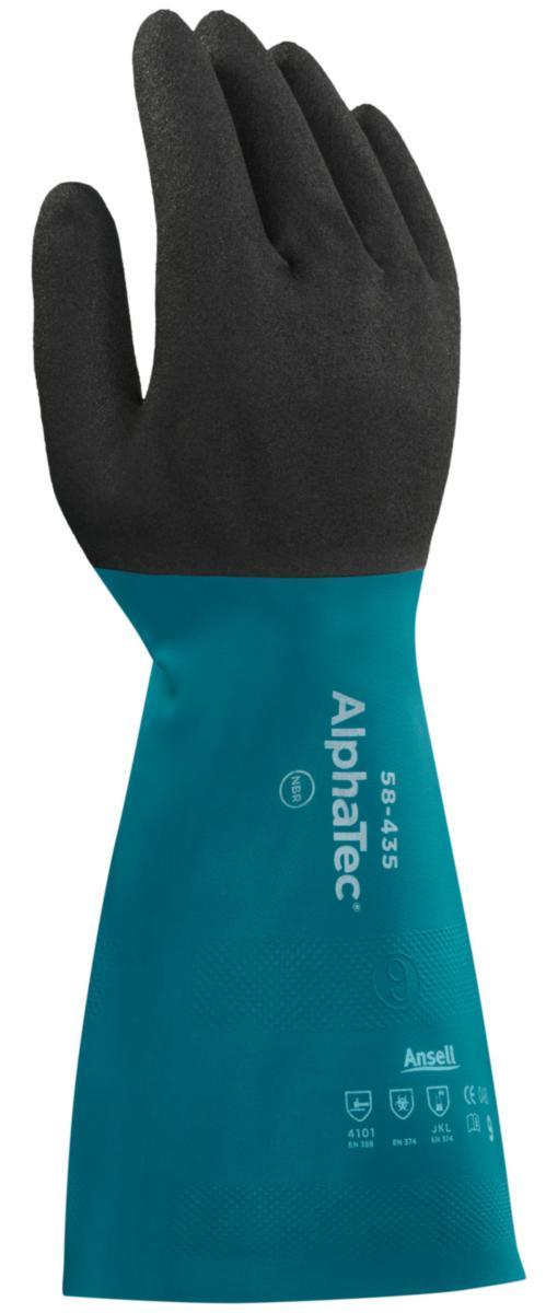 Kemskyddshandske Ansell 58-435 - HANDSKE ANSELLALPHAPTEC 58-435 NITRIL 320 MM STL 7