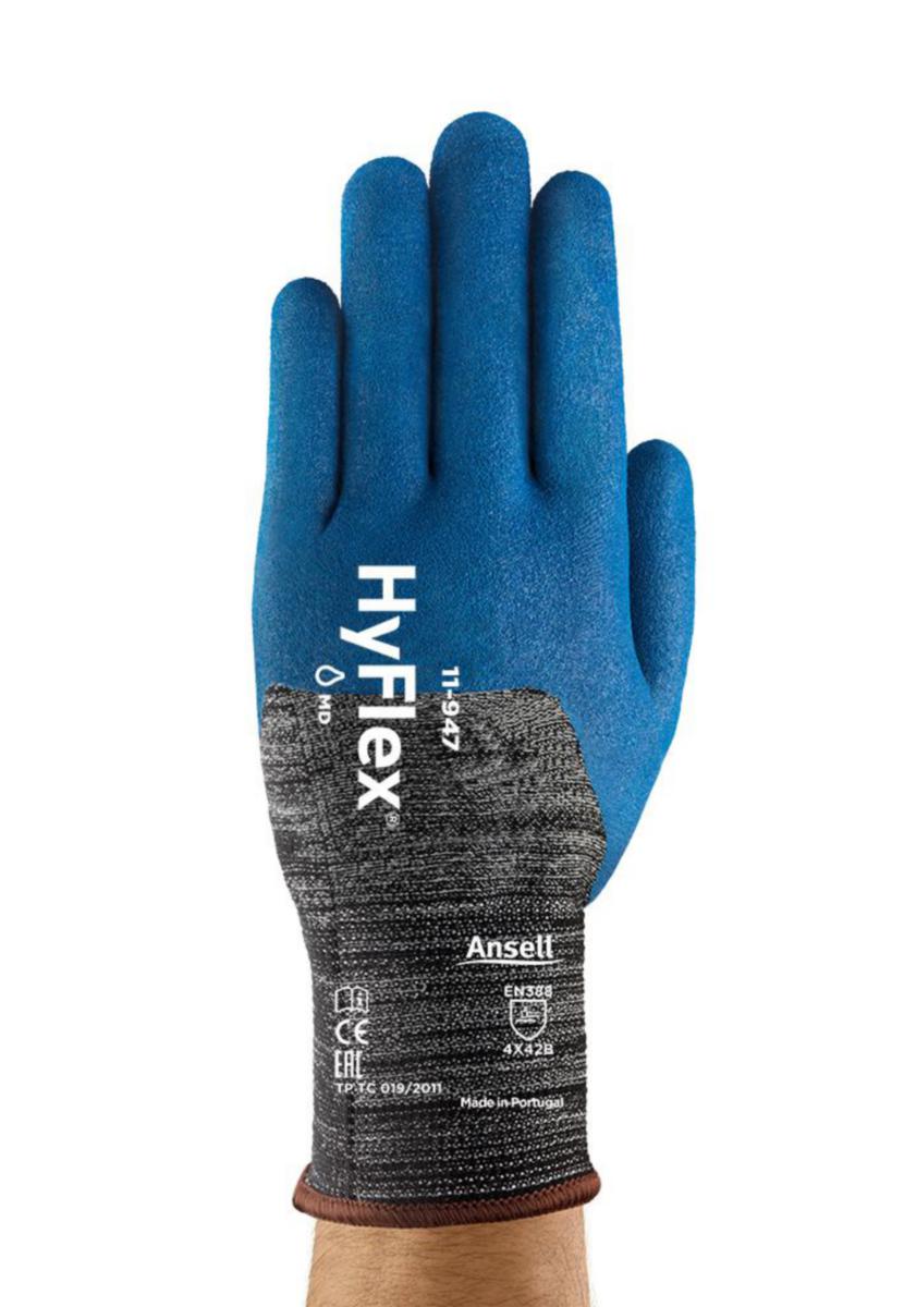 Skärskyddshandske Ansell HyFlex 11-947 - HANDSKE ANSELL HYFLEX 11-947 TÄT NITRIL CUT B STL 10