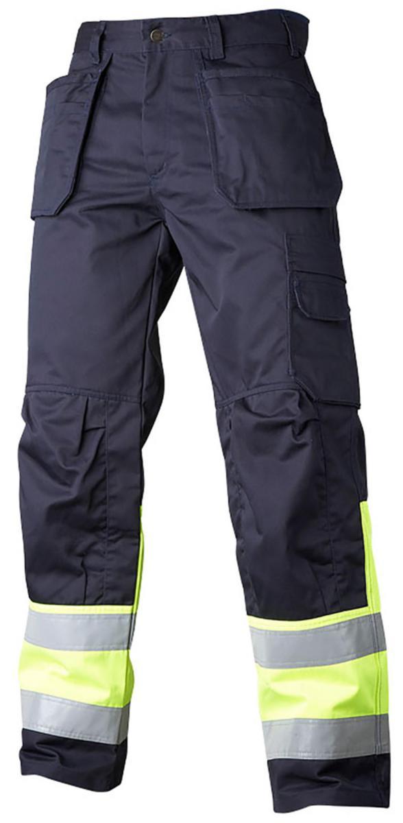 Midjebyxa Top Swede 2171 - MIDJEBYXA TOPSWEDE 2171 VARSEL MARIN/GUL HANTVERK KL.1 C62
