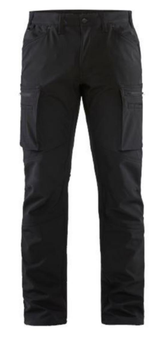 Softshellbyxa Blåkläder 7177-2513 Dam - SOFTSHELLBYXA BLK 7177-2513 SVART FODRAD DAM STL D19