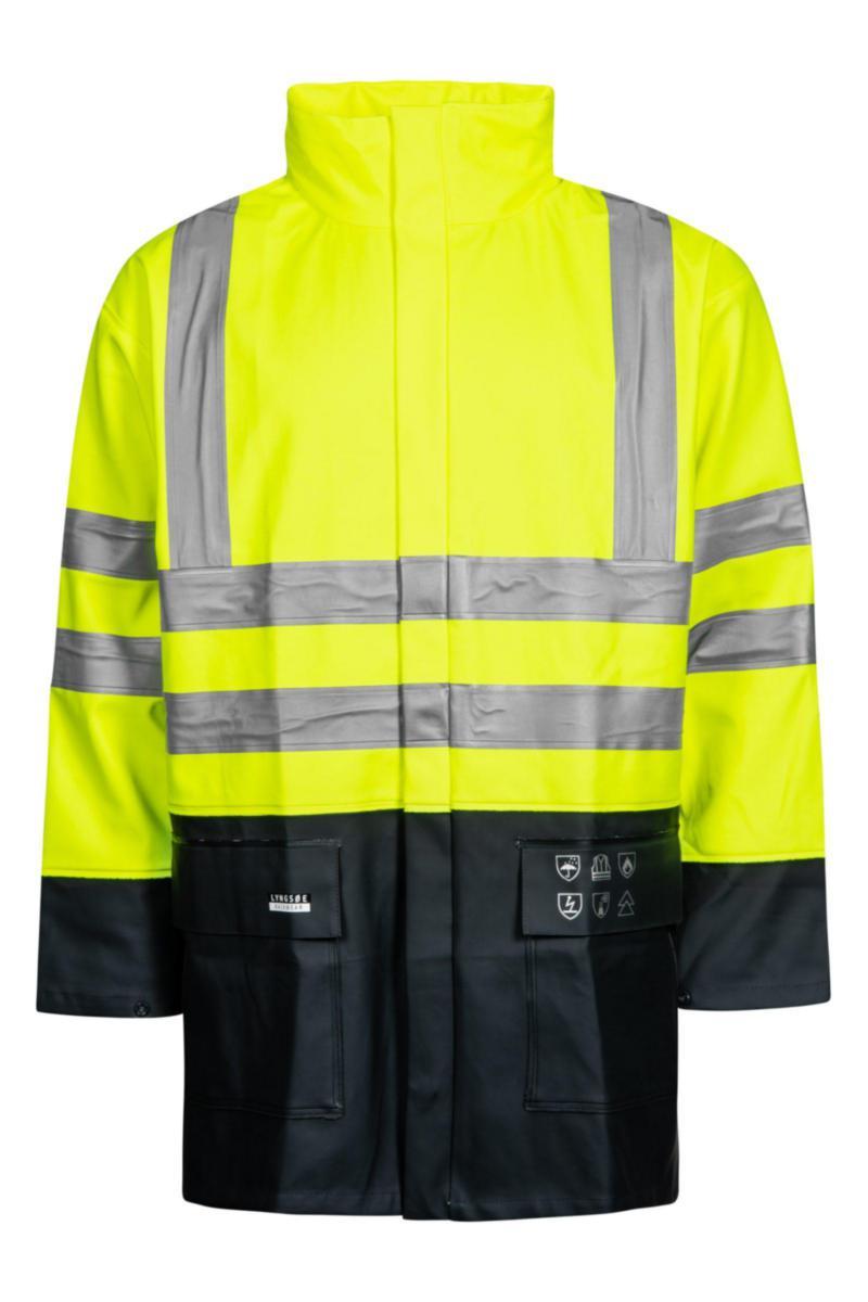 Regnjacka Lyngsö ARC-LR4055 - REGNJACKA LYNGSOE ARC-LR4055 GUL/MARIN FLAMVARSEL STL 4XL