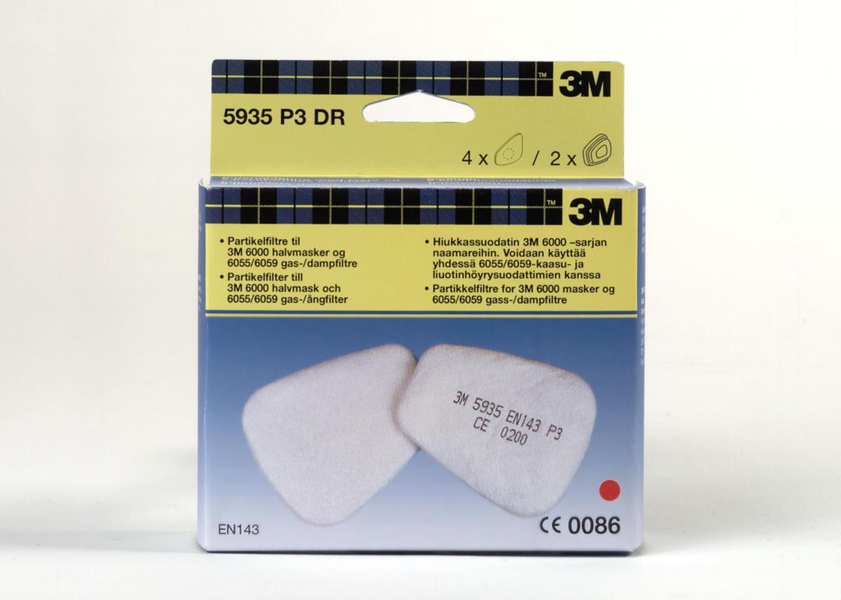 Filter till Andningsskydd 3M Helmask och halvmask - PARTIKELFILTER 3M 5935 P3
