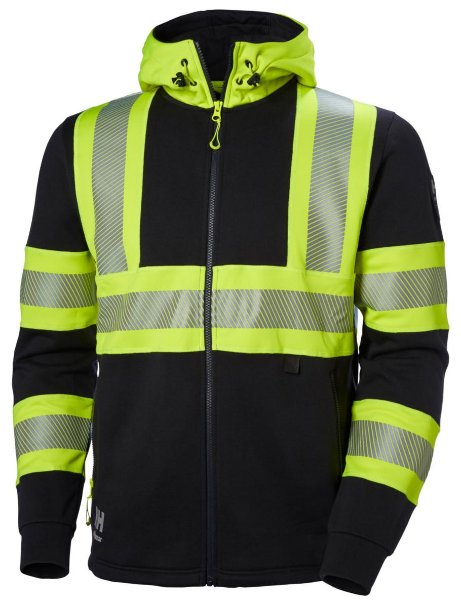 Hoodtröja Helly Hansen 79273 ICU - HUVTRÖJA HH 79273-369 ICU GUL VARSEL KL1 STL XL