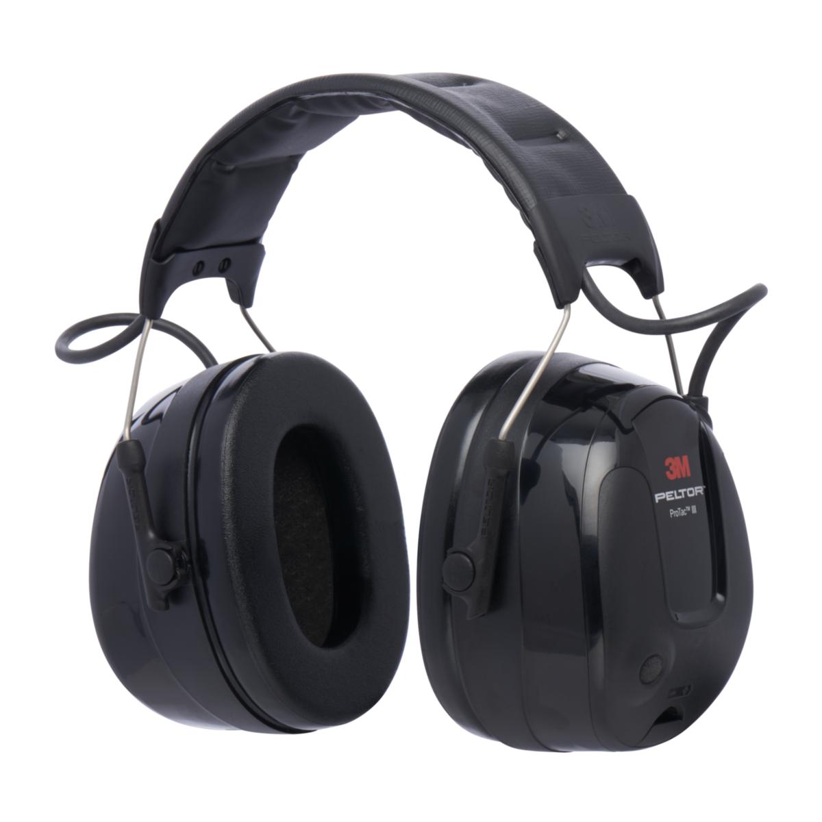Hörselkåpa 3M Peltor Protac III - HÖRSELKÅPA PELTOR PROTAC III HJÄSSBYGEL SVART MT13H221A