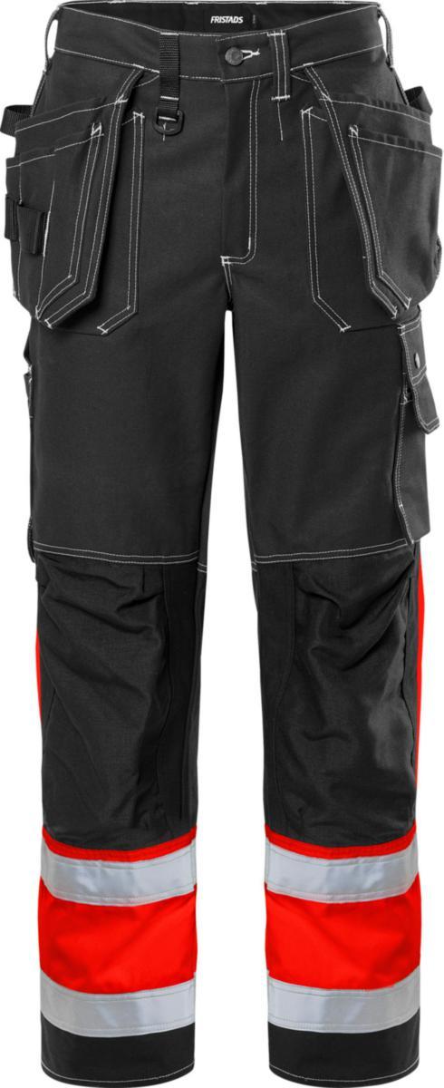 Midjebyxa Fristads 247 FAS - MIDJEBYXA FK 247 FAS SVART/RÖD VARSEL KLASS 1 STL C150