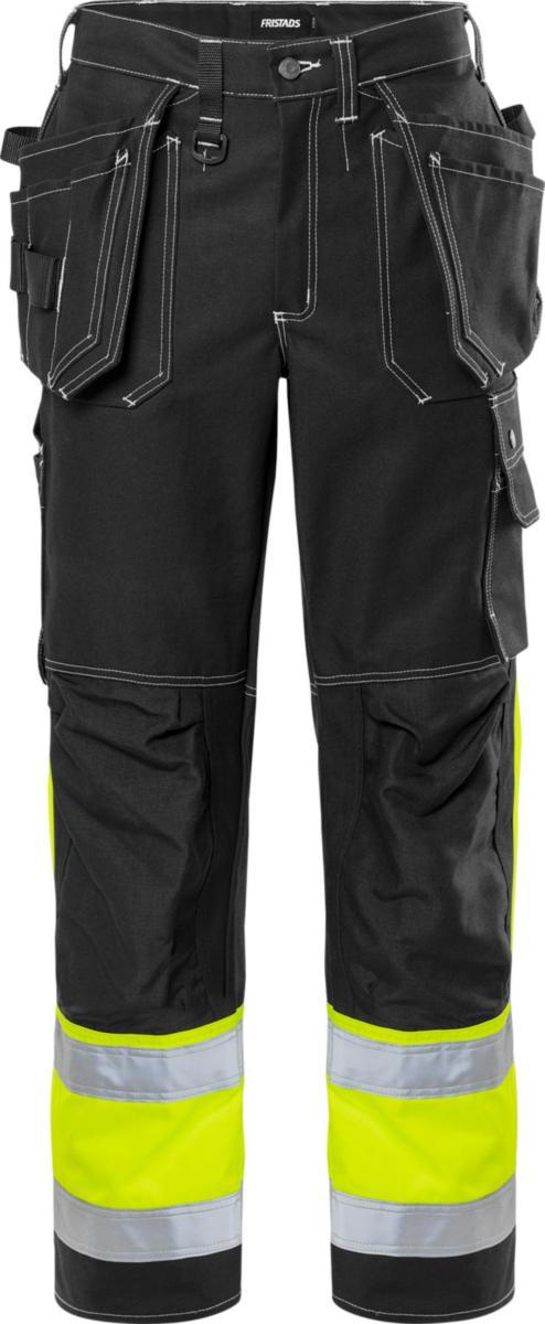 Midjebyxa Fristads 247 FAS - MIDJEBYXA FK 247 FAS SVART/GUL VARSEL KLASS 1 STL C58