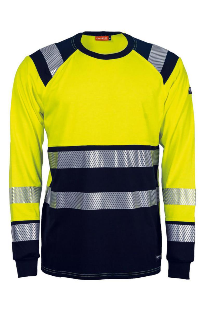 T-shirt Tranemo 5082-89 lång ärm - T-SHIRT TRANEMO 5082-89 GUL/MA FLAMVARSEL LÅNGÄRM STL L
