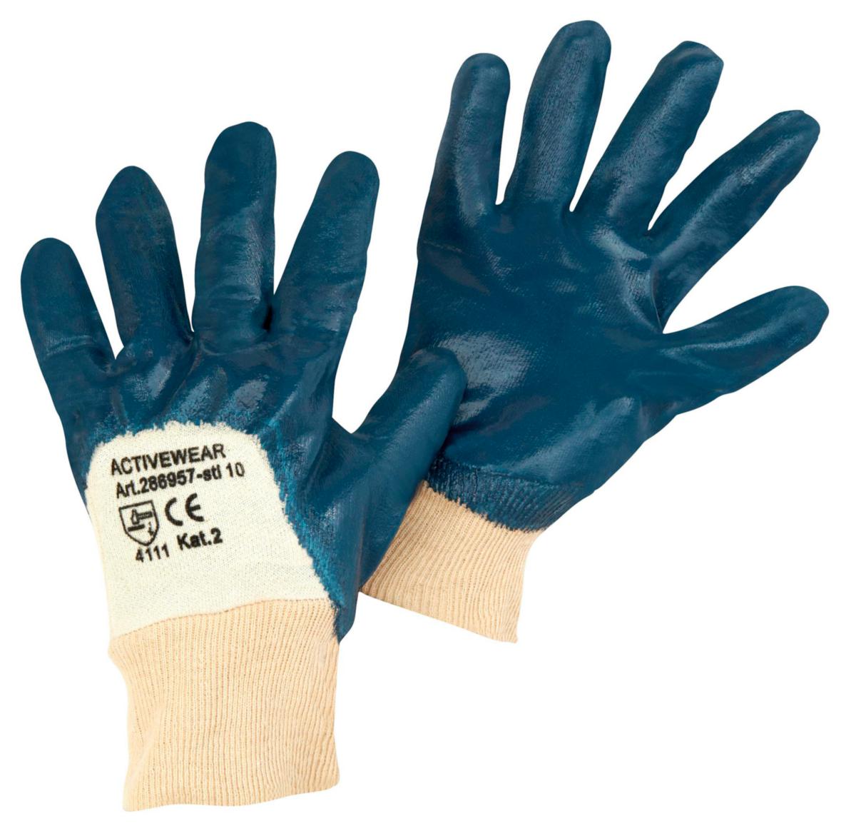 Arbetshandske Activewear ARB4728HA - HANDSKE ACTIVEWEAR ARB4728HA # NITRIL HALVD BLÅ ST MUDD STL 8