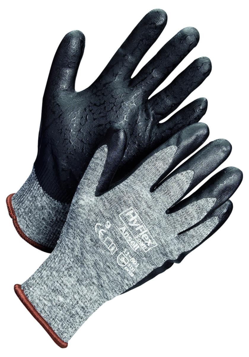 Montagehandske Ansell Hyflex Foam 11-801 - HANDSKE ANSELL HYFLEX FOAM 11-801 SVART/GRÅ STL 8