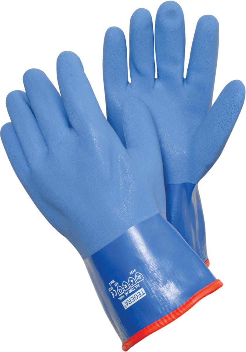 Kemskyddshandske Tegera 7390 - HANDSKE TEGERA 7390 BLÅ VINYL FODRAD STL 9