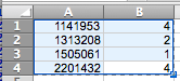 Urklipp från Excel